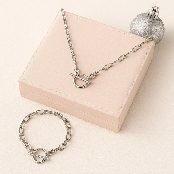 Stainless Steel Paperclip Necklace | Giftable Under $50 | | 2 for $40 - Picture 1 of 6